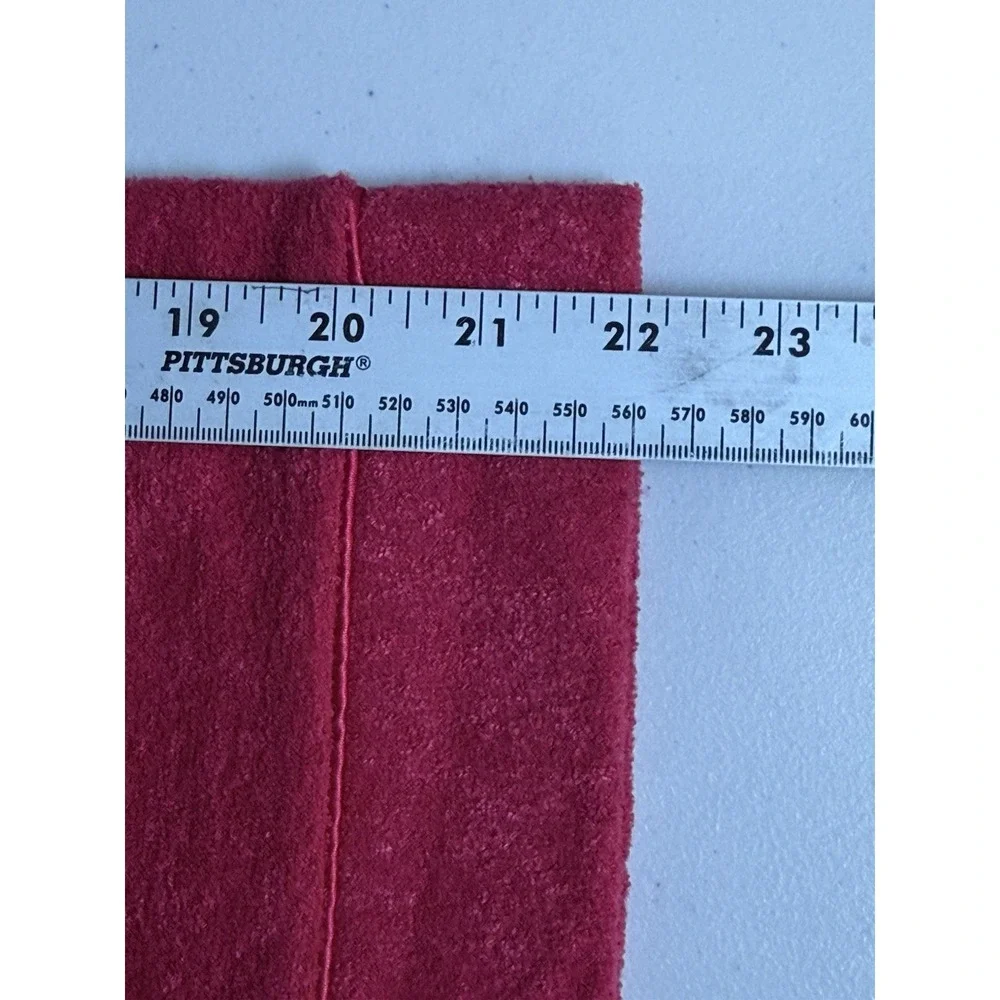Miss Elaine Full Length Fleece Robe Womens M Red Zip Up Pockets Long Sleeve Cozy